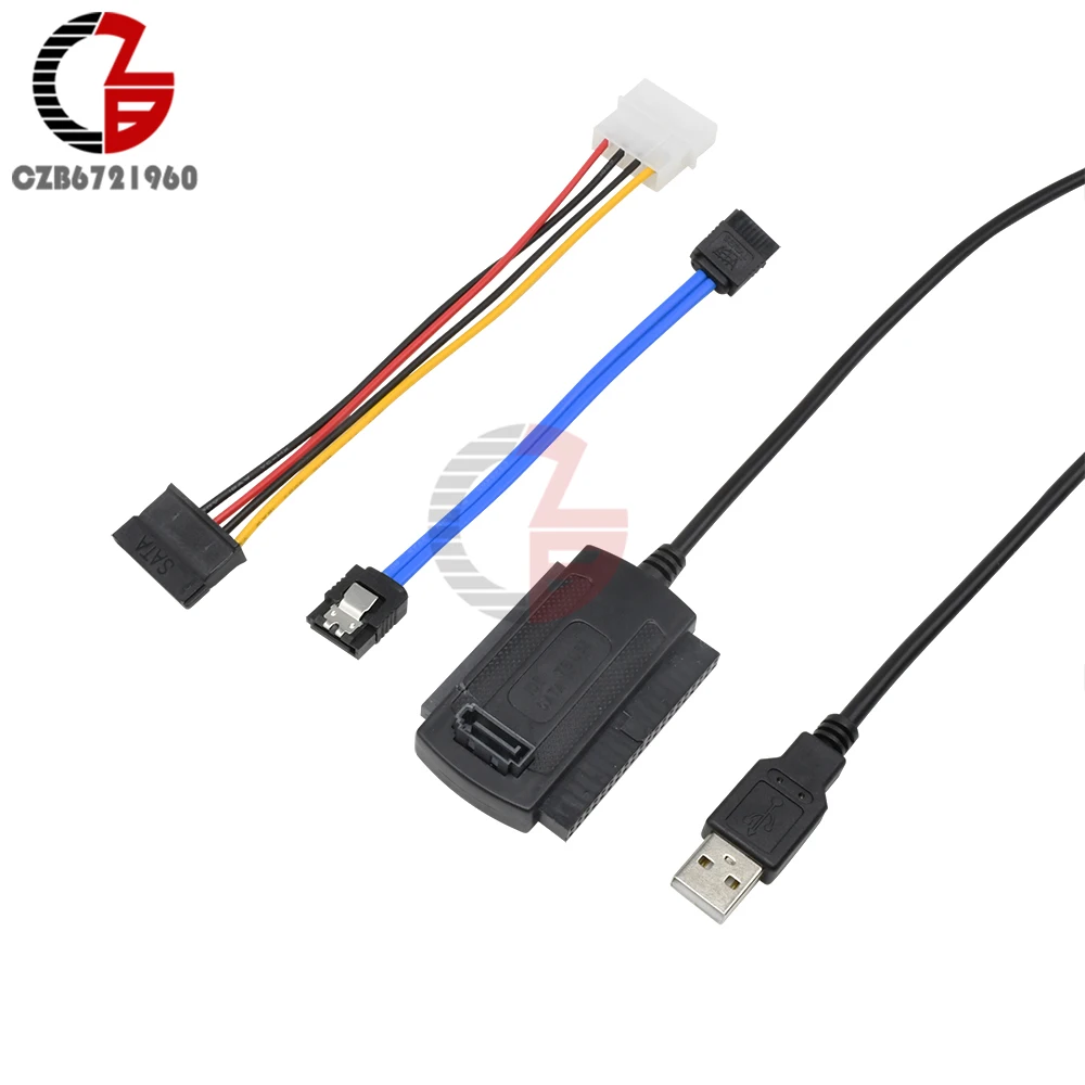 Кабель переходник SATA/PATA/IDE Drive USB 2 0 для жесткого диска 5/3 5|sata sata|sata/ide drive to usbpata sata |