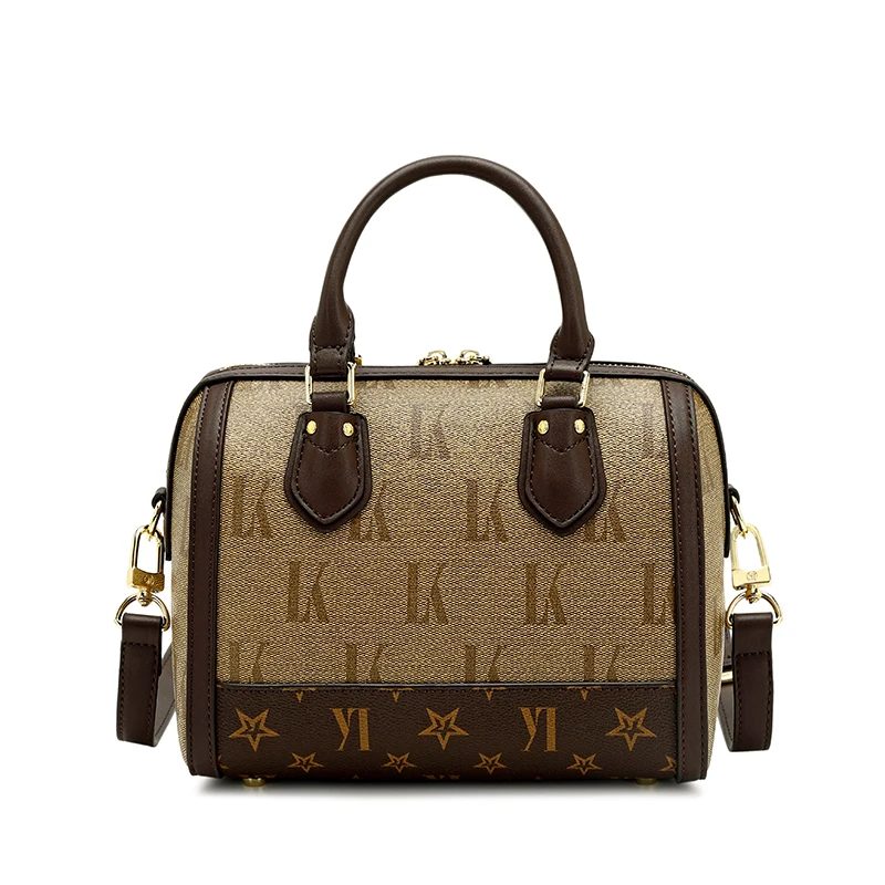 

Brand Women High Quality Casual Female Trunk Tote Shoulder Boston Bag Ladies Large purses Casual Tote Flower Handbags
