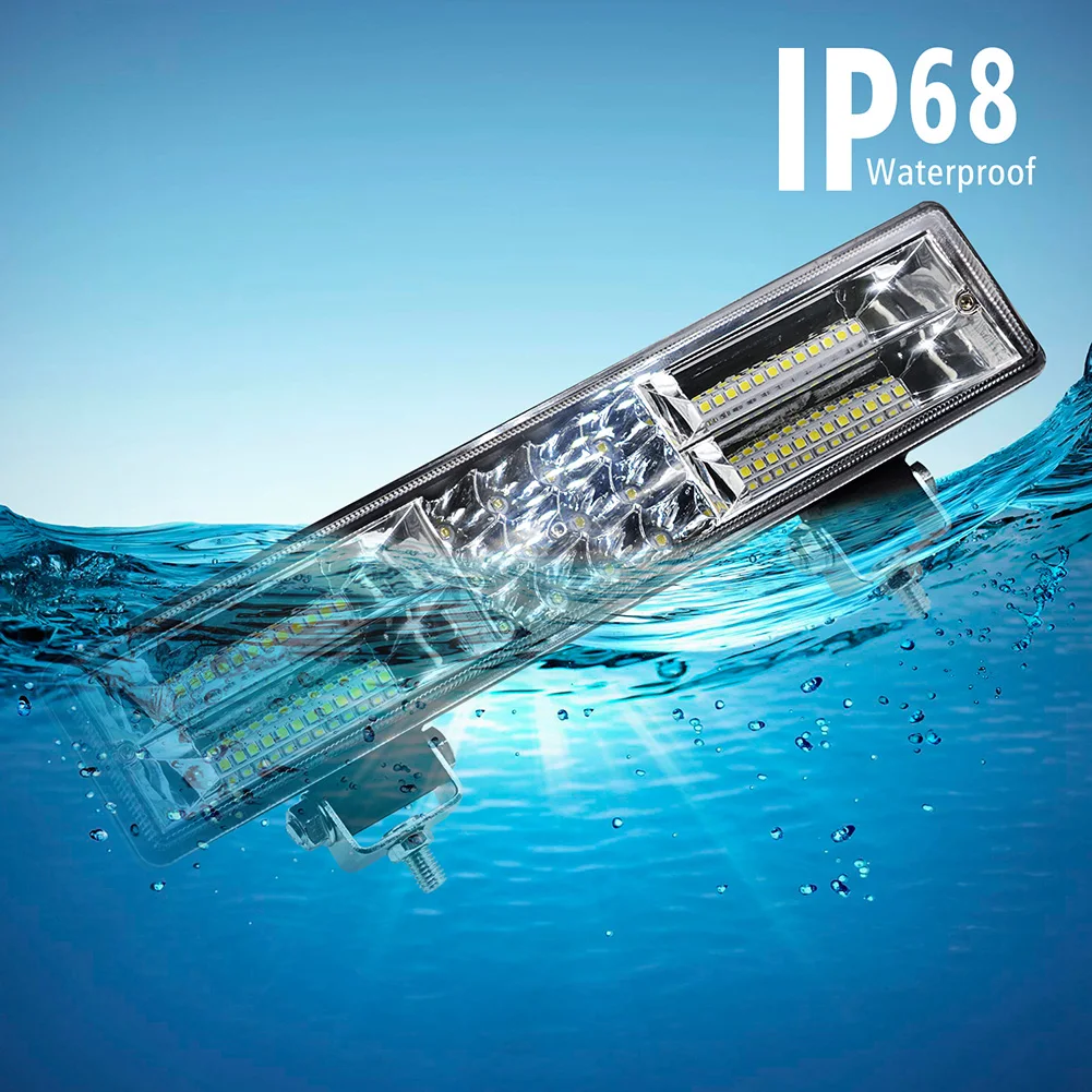 

60W Work Lights DC12-80V 6500K Flood LED Light Bar IP68 Waterproof LED Pods for Offroad Truck ATV SUV Auto Accessories 30cm