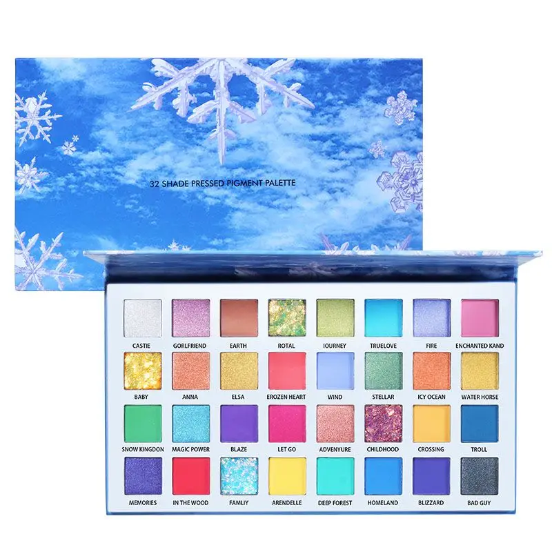 

32 Color Magic Rainbow Pressed Pigment Palette Professional Makeup Matte Metallic Shimmer EyeShadow Palettes Super Soft&Highly