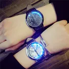 Часы наручные мужские кварцевые, брендовые Роскошные креативные оригинальные минималистичные водонепроницаемые светодиодсветодиодный, с кожаным ремешком