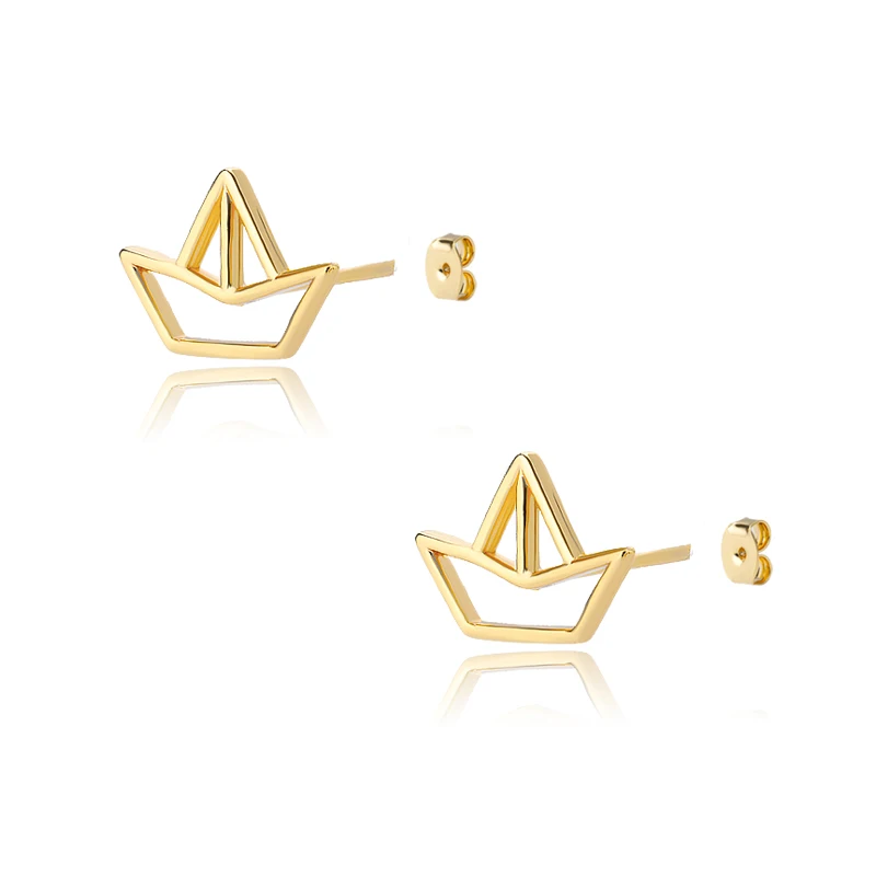 

Trendy Cute Boat Earrings Fashion Piercing Earrings Minimalism Stud Earrings For Women Brincos Statement Earrings Jewelry Gift