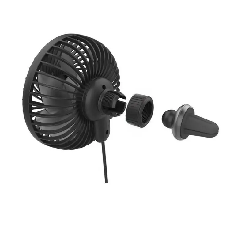 

Car Air Outlet Fan 3 Speed Adjustable Clip USB Fan for Truck Air Vent SUV Home 27RB