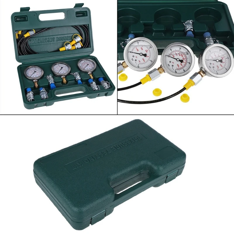 

Hydraulic Tester 250/400/600bar Hydraulic Pressure Test Kit Hydraulic Gauge Kit for Excavator Construction Machinery Dropship