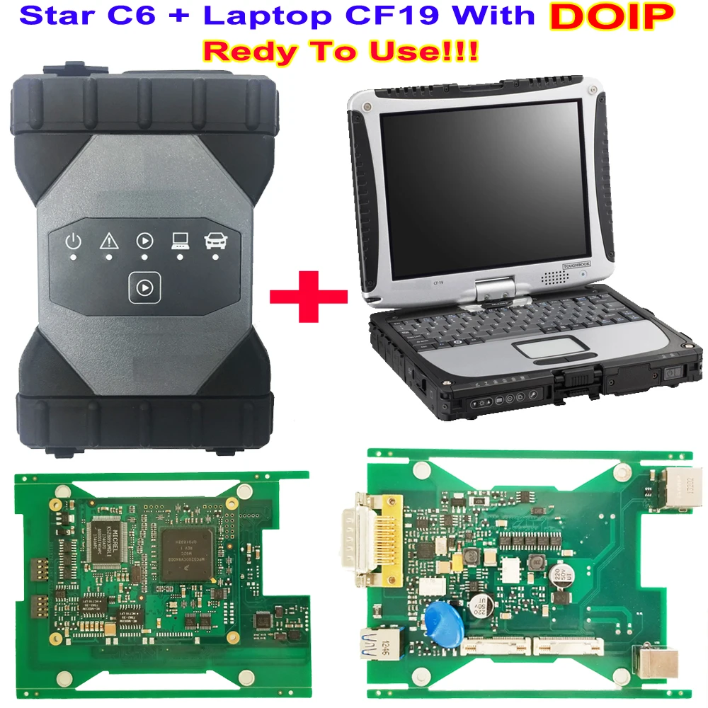 Новый релиз mb star c6 с ноутбуком CF 19 поддержка дсцп/CAN vci диагностический инструмент
