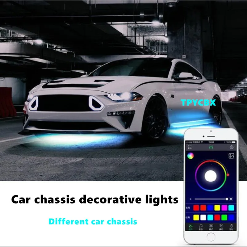 4x автомобиль Underglow гибкие светодиодные ленты светодиодный пульт дистанционного