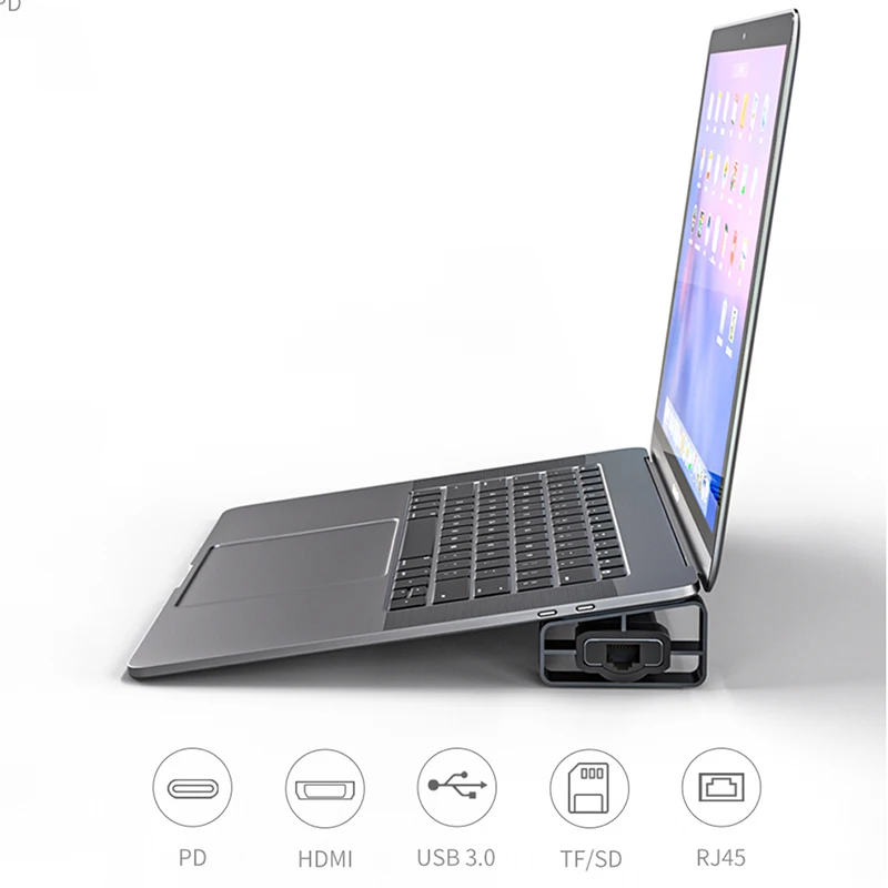 Usb C концентратор док-станция типа для нескольких PD зарядки 3 0 HDMI-совместимый Rj45