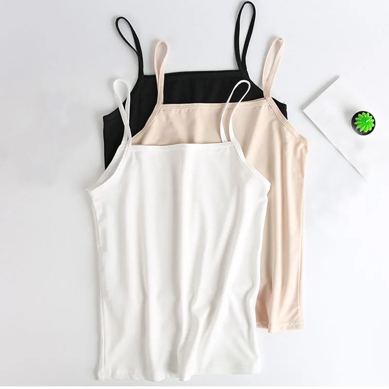 2019 модная женская летняя Базовая Женская майка с тонкими бретелями Топы женские