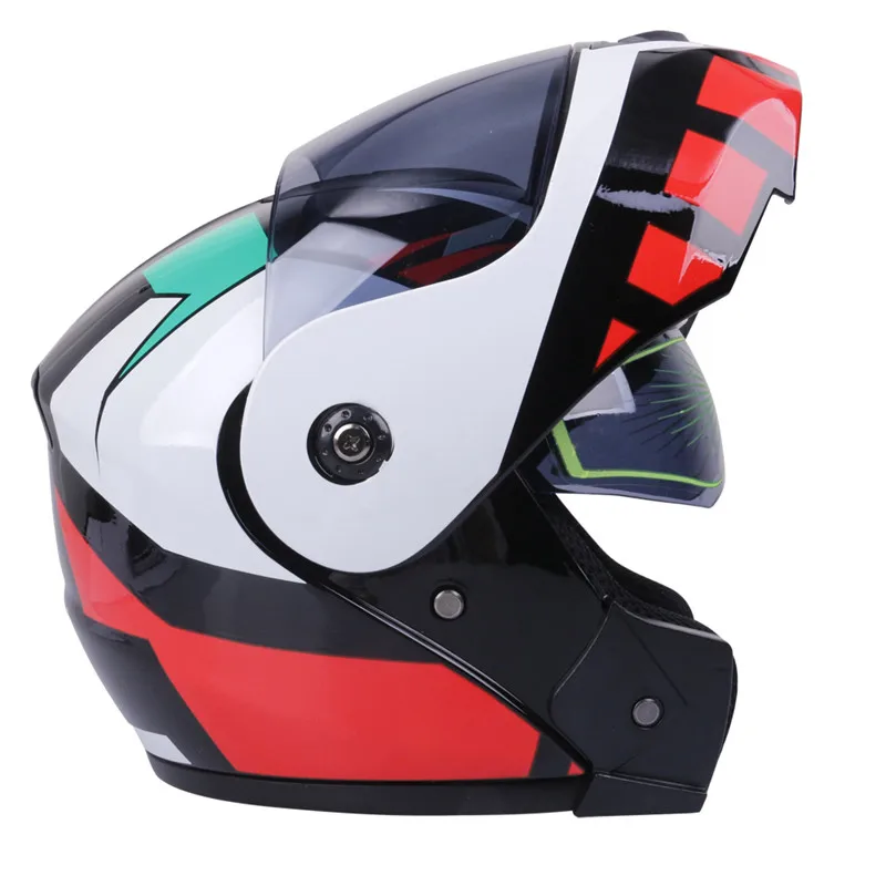 Для мужчин флип мотоциклетный шлем полное лицо Модульная Шлем Мотоцикл шлемы