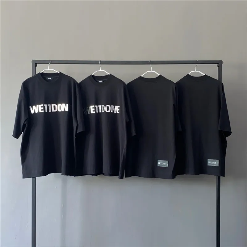 

WE11DONE T Shirt Best Quality Small logo printing WELLDONE T-shirt Loose Top Tee Small Logo Printing WELLDONE T-shirts