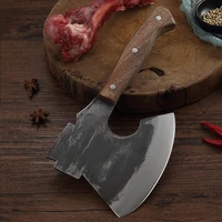 hammer forged kitchenn knife chop bone camping survival axe stainless steel butcher knife heavy duty kitchen chef cleaver bone