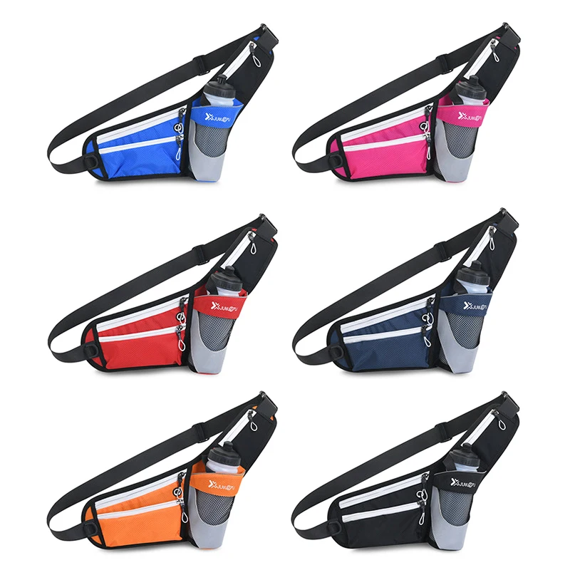

Outdoor Waterproof Waist Bag Fanny Pack for Men Women Running Belt Chest Sling with Water Bottle Holder Sport Gym Fitness