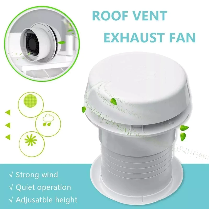 

12V Motorhome Silent Mushroom Head Exhaust Fan Energy-Saving Cooling Roof Ventilation Fan