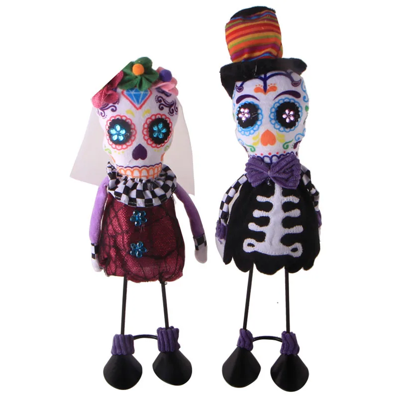 

Halloween Articles Bridal Skull Decorations and Ornaments Halloween Doll Props Window Bar Decorations