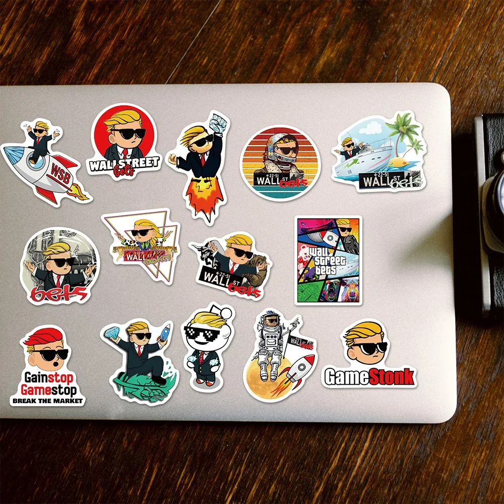 Стикеры YOLO Stonks для стен наклейки скейтбордов телефонов чемоданов холодильников