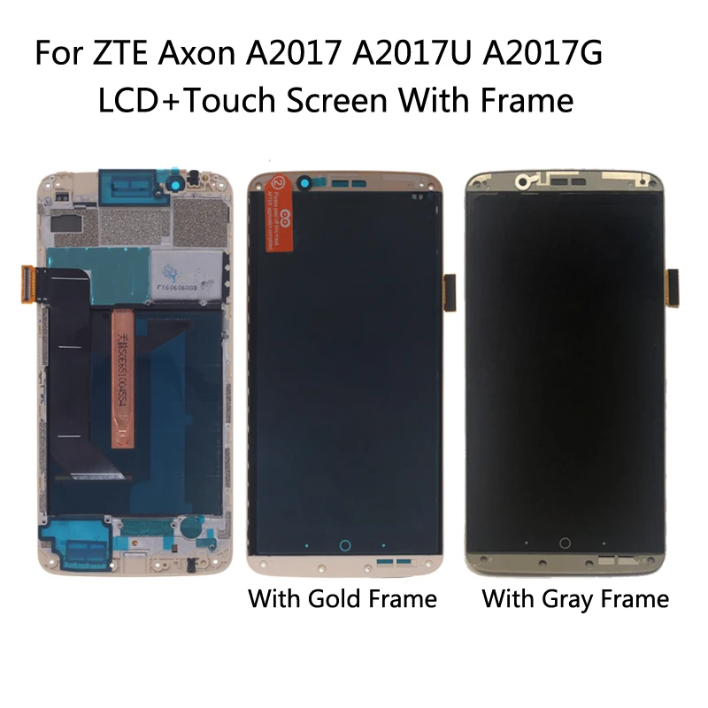 Оригинальный Для ZTE Axon 7 ЖК дисплей с рамкой Дисплей кодирующий преобразователь