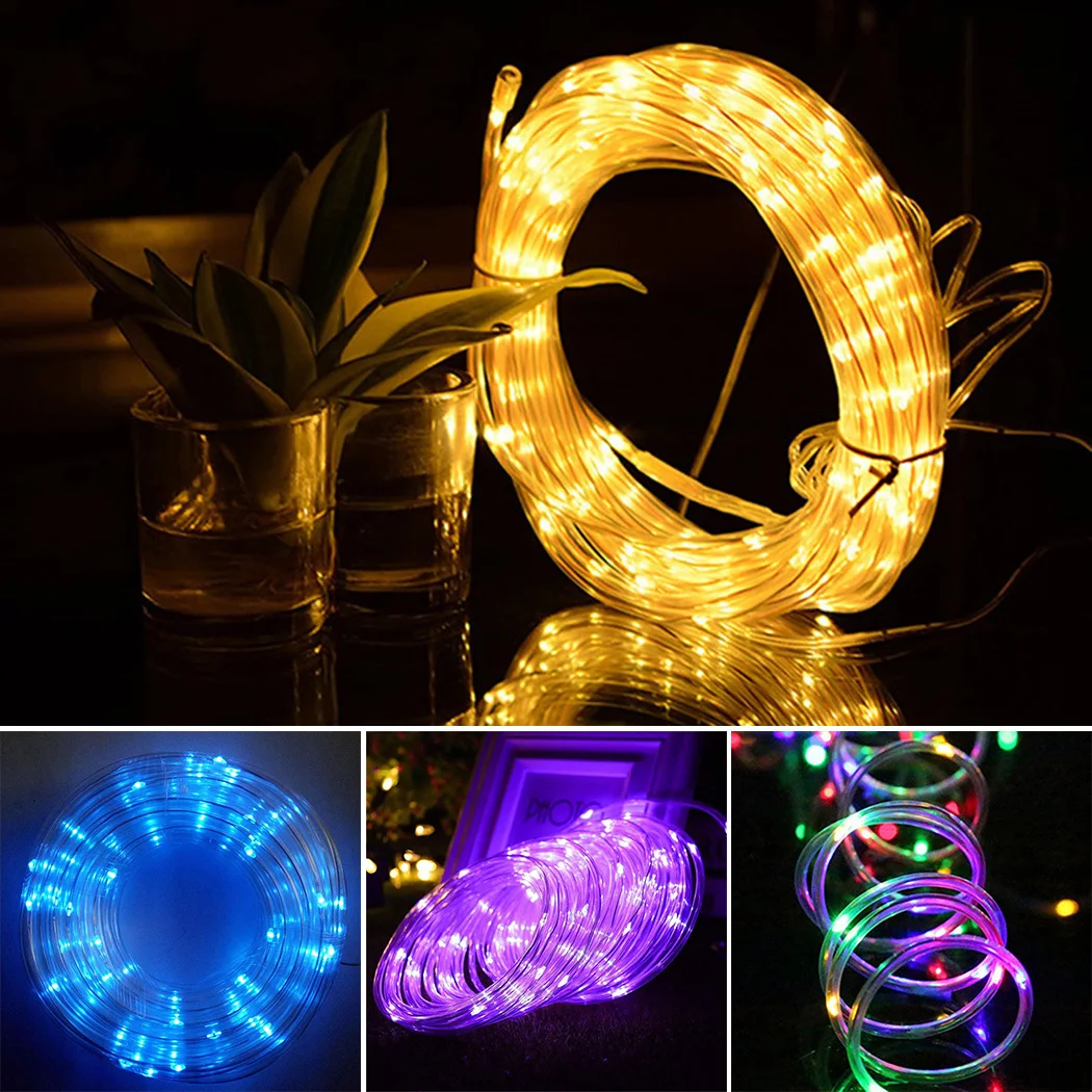 

Holiday String Lights Party Wedding Xmas 10M LEDs Tube Rope Fairy Outdoor