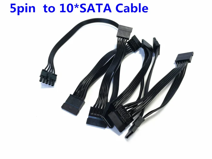 Модульный блок питания PCI-E с 5-контактным штекером на 4 / 5 6 SATA 10 15-контактный