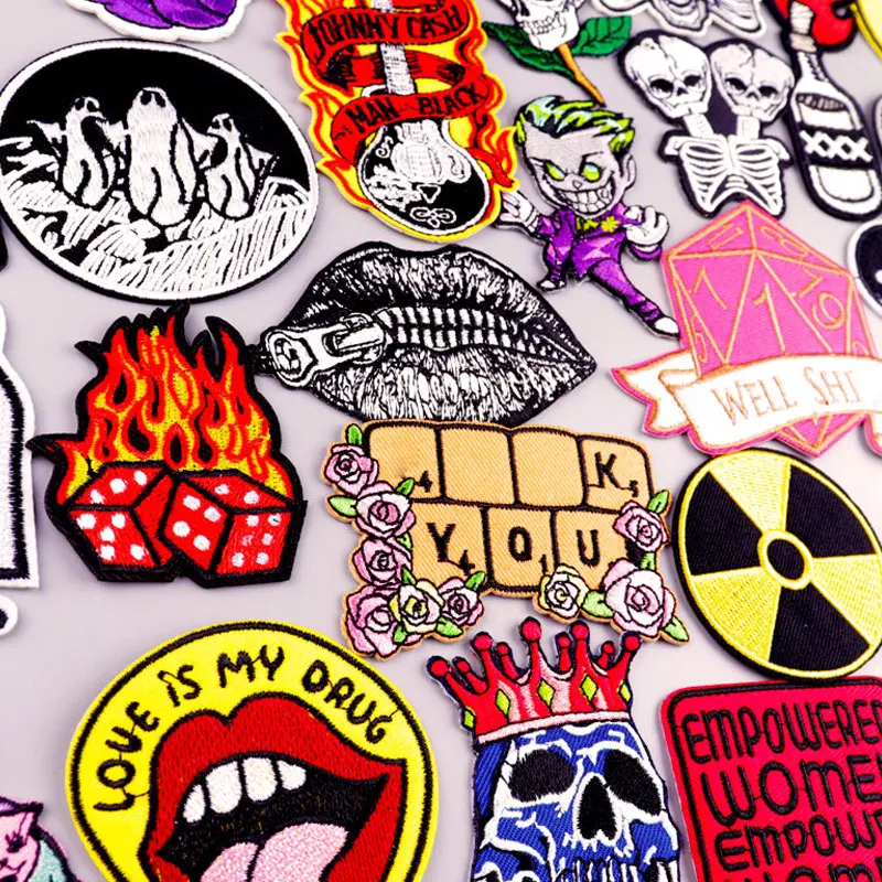 Термоклейкие нашивки в стиле хиппи с героями мультфильмов нашивка вышивкой для