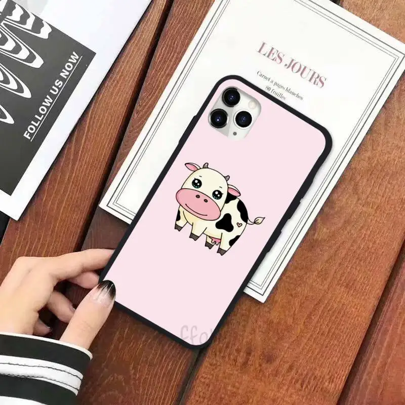 

Lovable cute strawberry cow Phone Case for iPhone 11 12 pro XS MAX 8 7 6 6S Plus X 5S SE 2020 XR