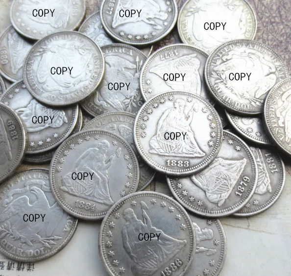 

Монеты США весь набор (1840-1891)-P-S-O-CC 78 шт Liberty Sight четверть доллара Розничная копия монет