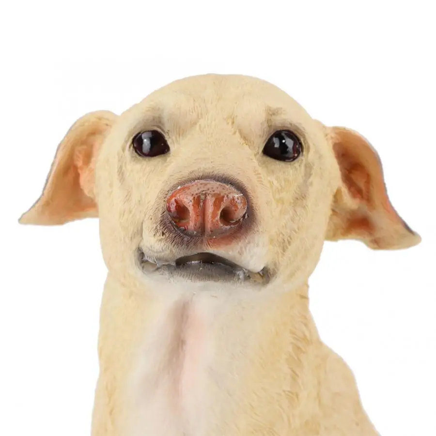 Собака статуэтки миниатюры Пейзаж сада моделирования Смола Животные газон