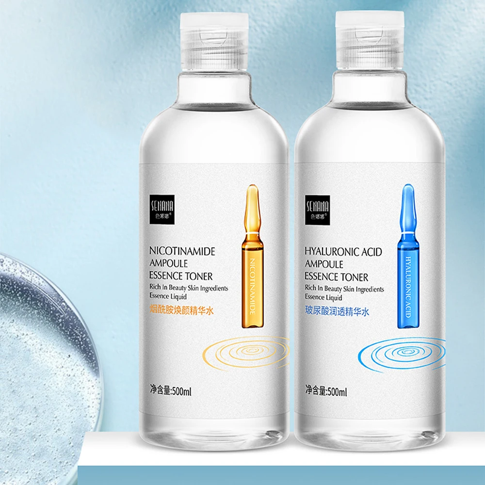 

500ml Niacinamide/Hyaluronic Acid Rejuvenating Essence Water Moisturizing Brightening Anti-aging Shrink Pores Oil Control