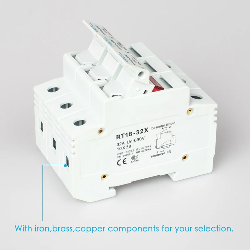 Светодиодный патрон предохранителя 1P переменного тока 690 В с керамическим