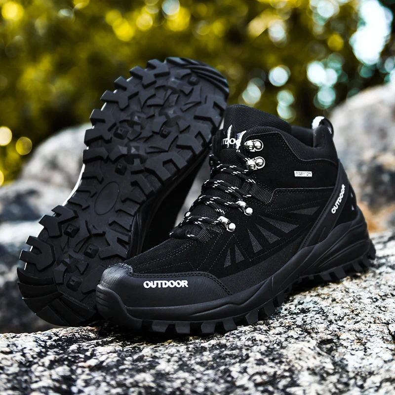 Мужские ботинки Сезон весна осень Походная обувь Ботильоны Дышащие в байкерском