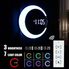 Цифровые настольные часы Meigar, светодиодсветодиодный зеркальные настенные часы с современным дизайном, украшение для дома, гостиной