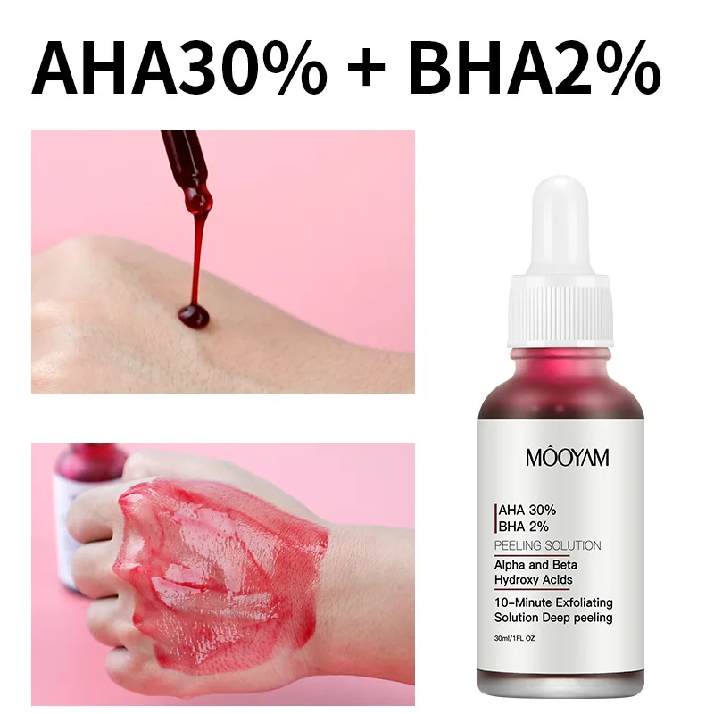 

AHA Fruit Acid Extract Cleans Pores and Softens Cuticles BHA Salicylic Acid Essence Facial Care Essence Hyaluronic Acid Serum