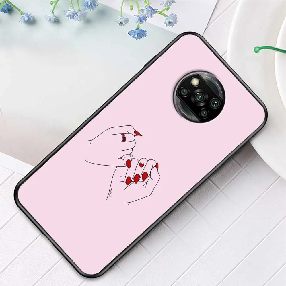 

Case for Xiaomi Poco X3 NFC F2 M3 Shell Cover For Mi 11 10T Note 10 9 SE Pro 8 Lite 5G Phone Coque Best Friends Beautiful Girl