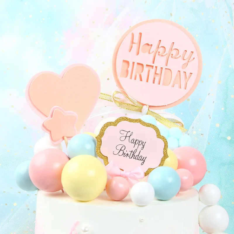 Cakelove 5 шт./лот Прекрасный Золотой шар торт Топпер кекс ко дню рождения для украшения детского душа детский день рождения праздничный свадебный сувенир поставки