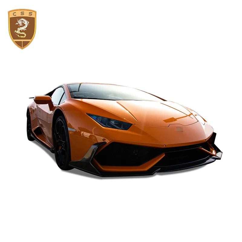 

Fit For Lamborghini Huracan LP610 Coupe 14-17 Carbon Fiber Front Bumper Lip with side splitters D style