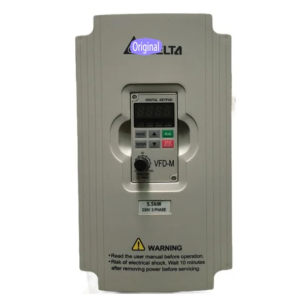 

VFD055M23A VFD-M 5.5KW 230V 220V 3PHASE Quality test video can be provided，1 year warranty, warehouse stock