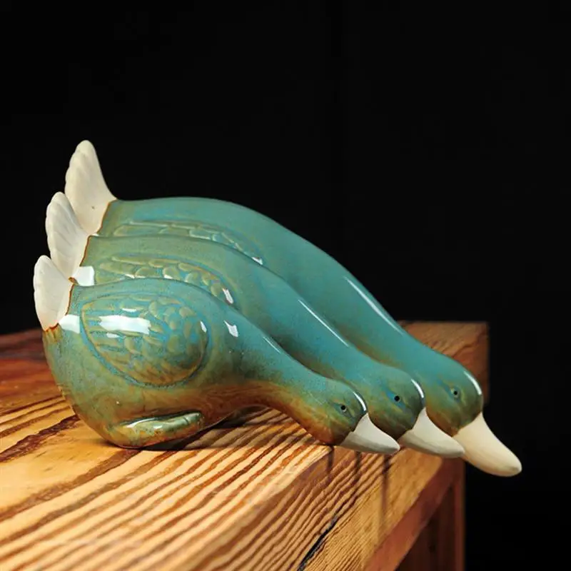 3 шт. керамические украшения в виде утки китайском пасторальном стиле