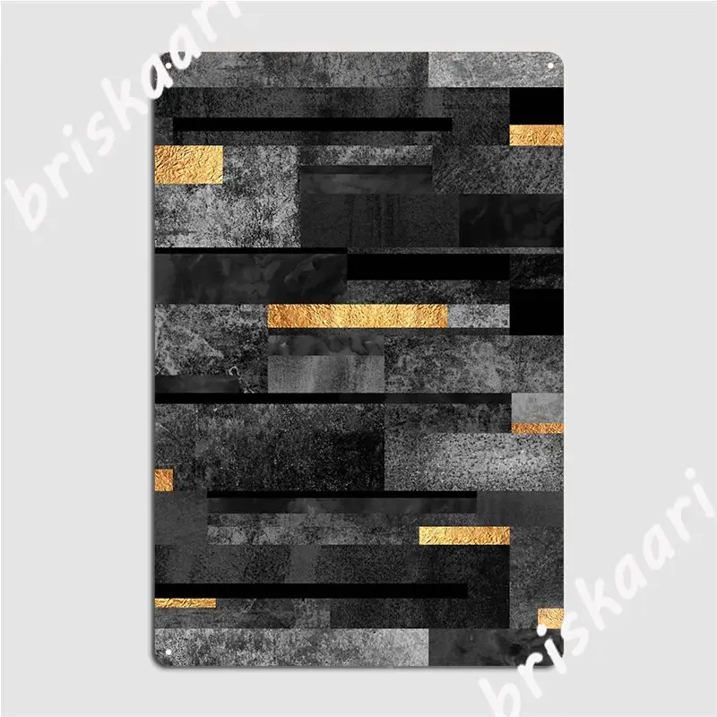 

Городской черный золотой плакат, металлический плакат для кинотеатра, фотография детской комнаты, оловянный плакат