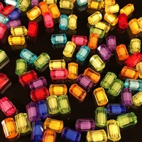 50pcs 812mm acrylic colorful transparent barrel shape beads in beads for childrens manual diy necklace bracelet accessories