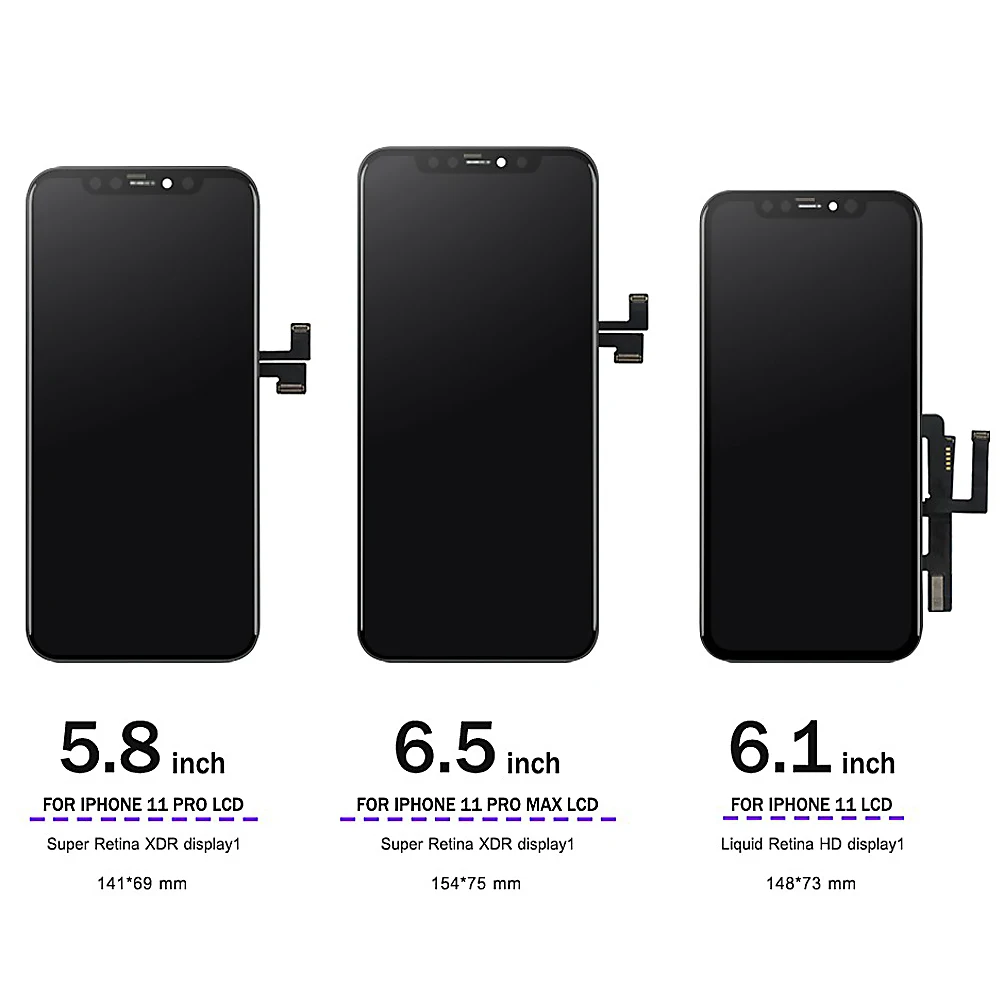 mobile phone lcd for iphone 11 lcd display touch screen assembly digitizer glass replacement for iphone 11 pro max lcd pantalla free global shipping