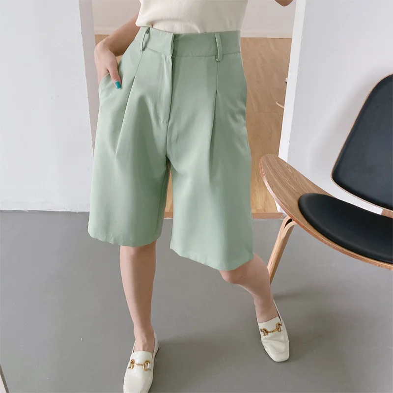 

Summer women's shorts casual solid color loose shorts