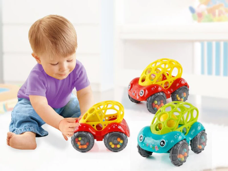 Детский Пластиковый нетоксичный цветной колокольчик погремушки для автомобиля