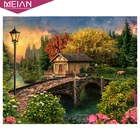 2020 Алмазная вышивка MEIAN Forest Tree Bridge 5D 