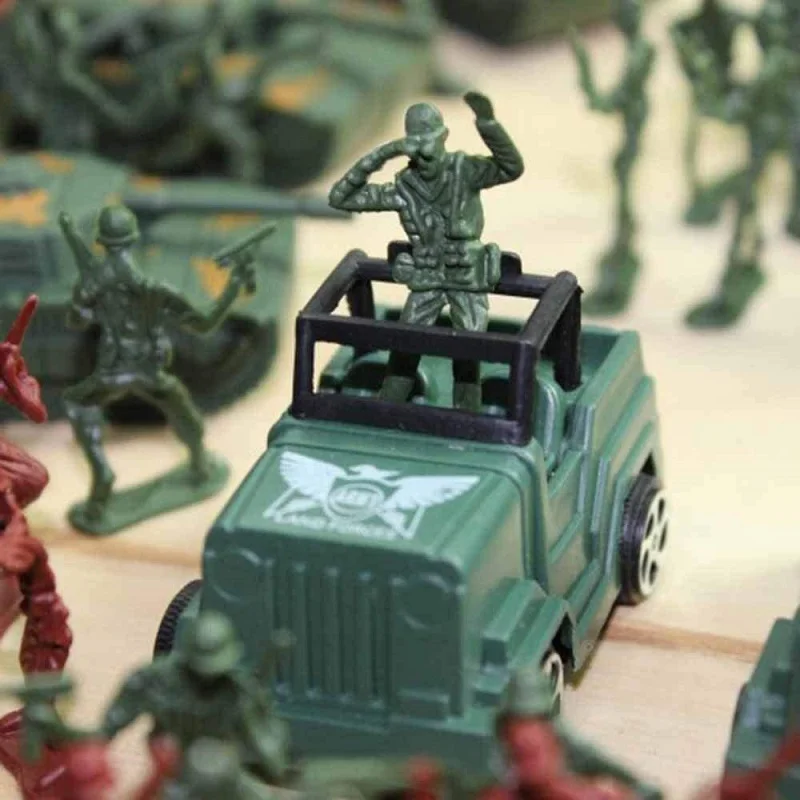 Bucket 307 pieces / component plastic civil war men's toy soldiers combined action Figurine storage room template handbag | Игрушки и