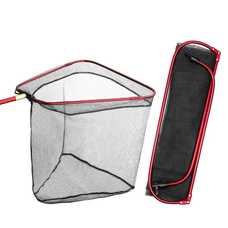 Foldable Head Fishing Nets Brail Aluminum Alloy Removable Landing Net For hand Anti adhesive Accessories|Рыболовные сети| |