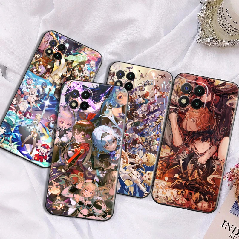 

Genshin Impact Anime Phone Case Coque For Xiaomi Redmi 7 7A 8 8A 9 9i 9AT 9T 9A 9C Note 8 8T 8 2021 TPU Fashion Black Cover