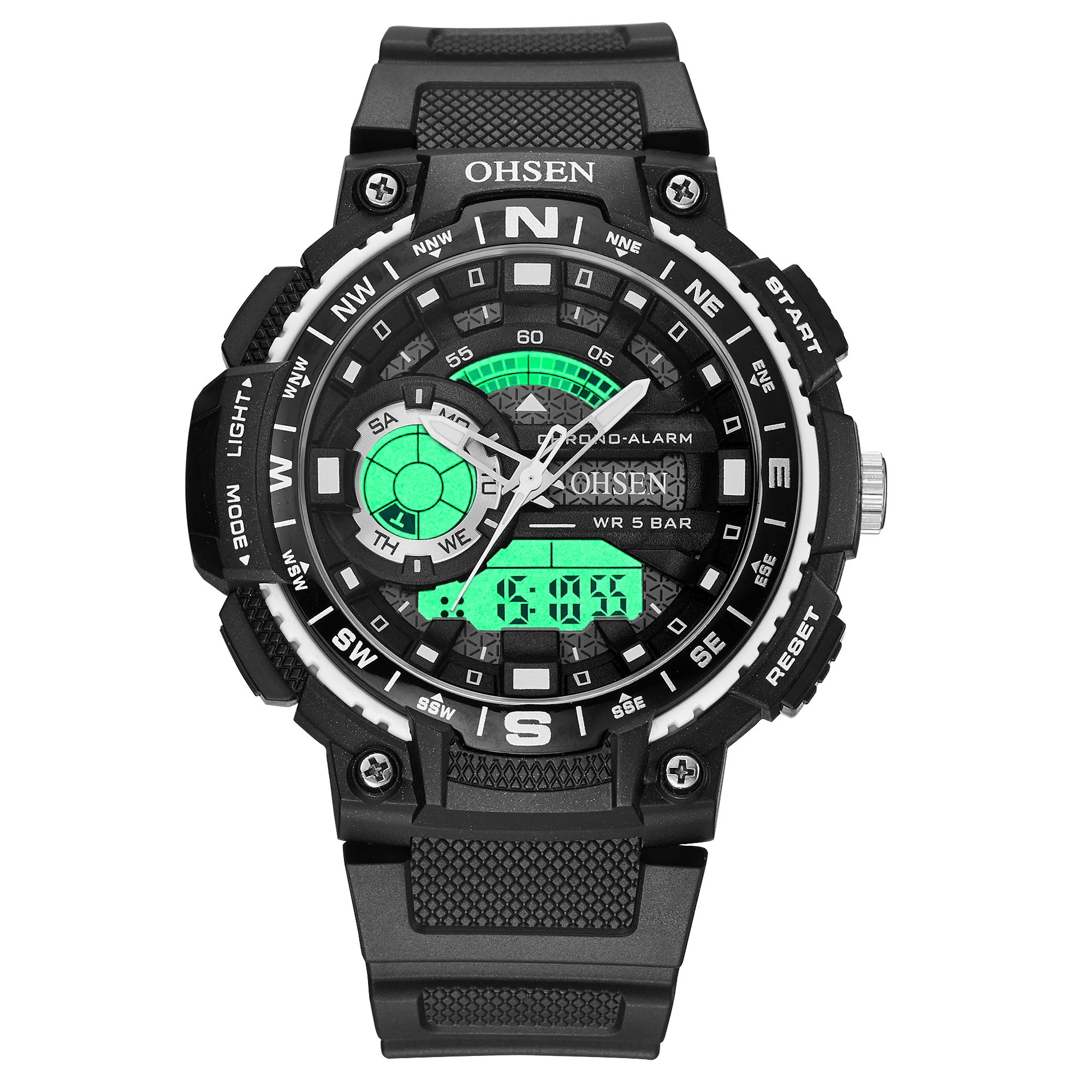 

Fashion sport watch quartz digital men Waterproof Stopwatch wrist watches Dual display man Silicone LED watch White reloj mujer
