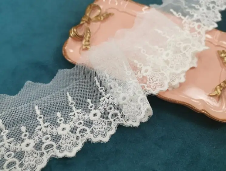 Кружевная ткань 100% хлопок ширина 8 5 см м | Дом и сад