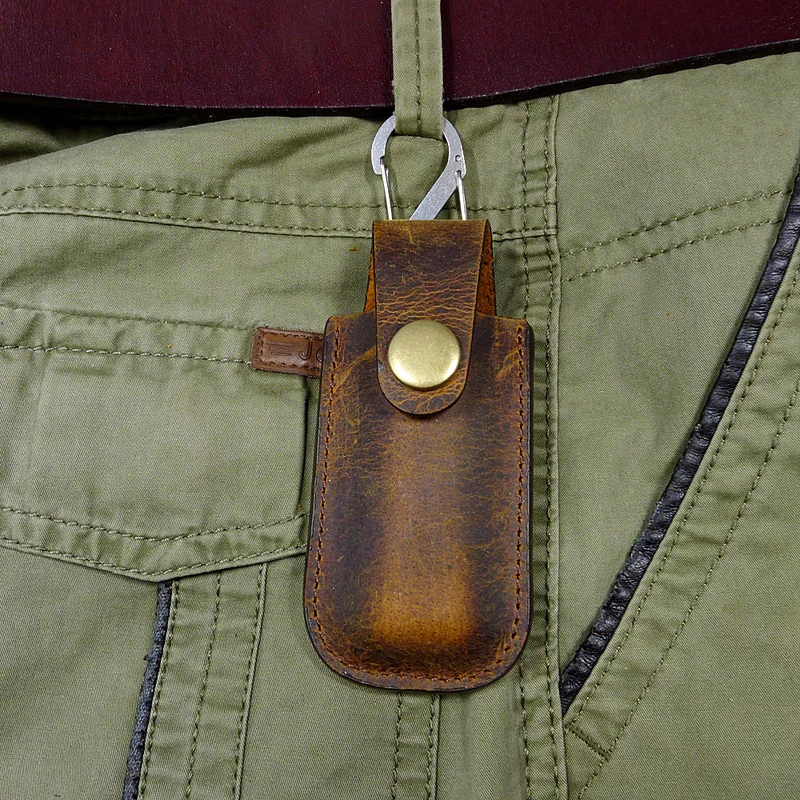 

Xiaolu Mini Belt Key Bag Leather Small Key Case Waist Pack Disposable Lighter Case Lighter Sheath WD-HJ