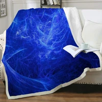 nknk dark blue blanket nebula bedding throw psychedelic thin quilt abstract bedspread for bed sherpa blanket fashion vintage
