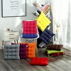 Мягкие утолщенные квадратные подушки для стула, 14 цветов, уличные подушки для садового кресла, круглые подушки для домашнего стула с принтом для столовой